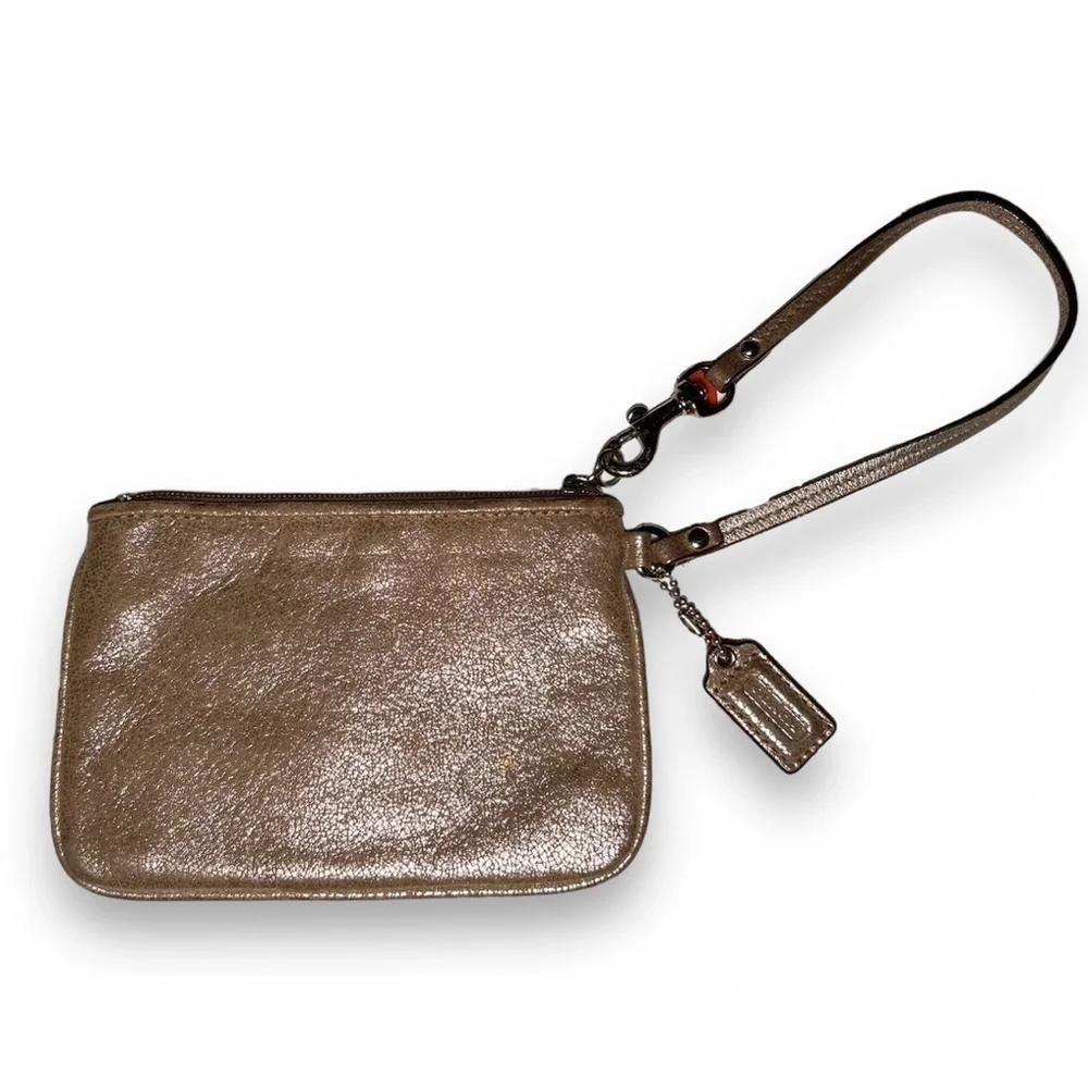 Coach Madison Pleated Gold Wristlet - “Marie”